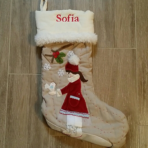 Pottery Barn Kids Other - Pottery Barn Kids Ice Skater Christmas Stocking